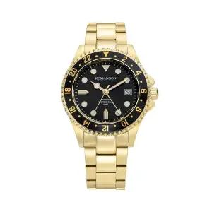 [롯데백화점]마션틴트(잡화) [로만손] 본사정품 악티우스 GMT 남성 메탈시계 RWAMFM3BS004WHWH0