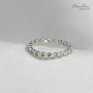 925실버 비드 큐빅 순은 가드링 은반지 이터니티링 슬림 레이어드 큐빅반지