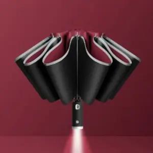 거꾸로 LED 완전자동 양산 겸 우산(레드)여름 3단우산