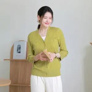 [최초가 99 000원]지젤 골지 니트 가디건 4종세트