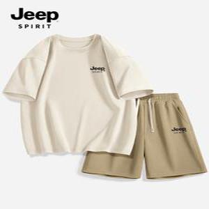 JEEP SPIRIT 지프 스포츠 세트 남성 여름 반바지 와이드 빅 사이즈 캐주얼 투피스