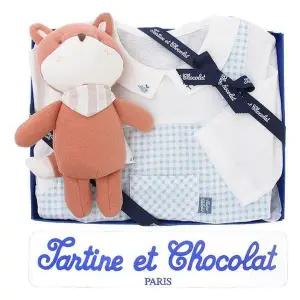 [NS홈쇼핑](쇼콜라,출산,백일,돌,조카) 7엘체크멜빵우주 + 여우인형 2종세트..[35264306]