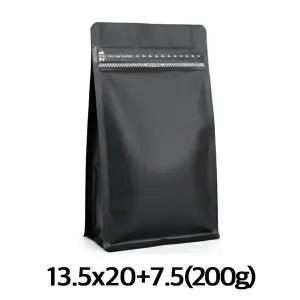 이지포장 무광 블랙 박스파우치 커피 원두 봉투 200g (50매) 소분·포장용