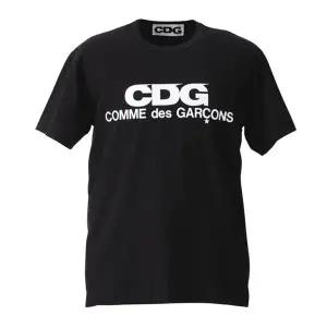 [꼼데가르송] CDG 로고 프린트 반팔 티셔츠 남녀공용 블랙 54473755