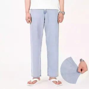 기장선택 가능한 텐셀 썸머 와이드 데님 팬츠