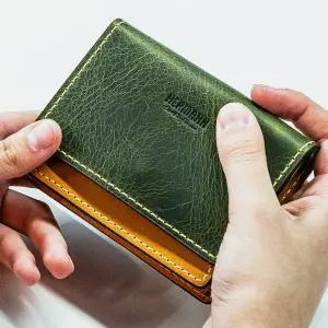 헤르만 티모라 이태리 왁시드 가죽 명함/신용카드 지갑 케이스