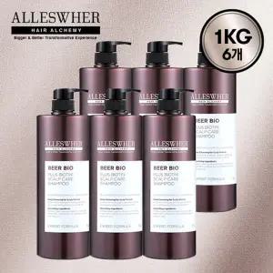 [탈모기능성] 알레스버 독일 맥주효모 샴푸 1kg* 6통