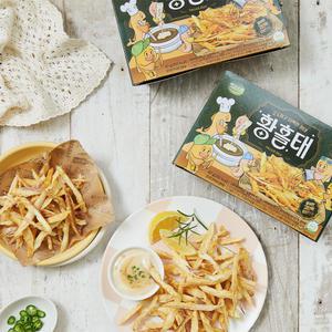 바다소리 먹태안주 고단백 간식 황태로 만든 바삭한 황홀태 피크닉형 2팩