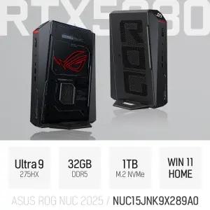 ⓒ ASUS ROG NUC 2025 NUC15JNK9X289A0 울트라9 275HX 32GB 1TB WIN11 / 고성능 게임 캐드 포토샵 미니PC