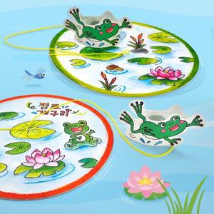 [탑키드] 만들기 점프 개구리 손제기 놀이