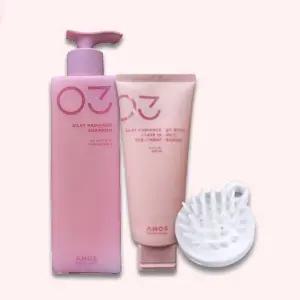 아모스 실키 래디언스 세트 (샴푸 500g+트리트먼트200ml)+샴푸브러쉬