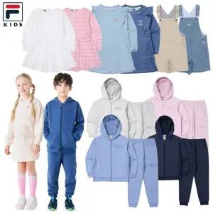 [휠라키즈](대전신세계)특가 29,900 균일가 7종 봄 상하세트 원피스 오버롤 (FK2FSF1101X/FK2OPF1110F)