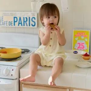 솔리드 거즈요루 점프슈트(3color)