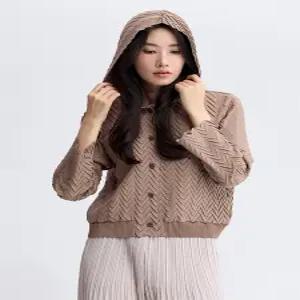 [플리츠미][최초가 209000원] 셰브런 엠브로이더리 후드 자켓_PPJKF025026