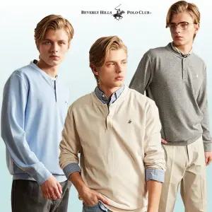 비버리힐즈폴로클럽 가을맞이 초특가! 프리미엄 남성 헨리넥 티셔츠 3종