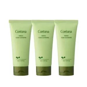코리아나 녹두 클렌징폼 풍부한 거품 순한 저자극 폼클렌징 3개