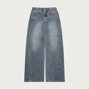 [행텐][행텐]여성 히든밴딩 사이드라인 슈퍼와이드 데님팬츠_246(10530-155-612-10)