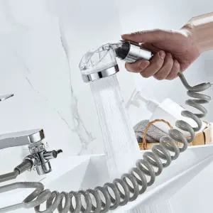 수납 스프링샤워기호스 호수 변기 베란다 청소