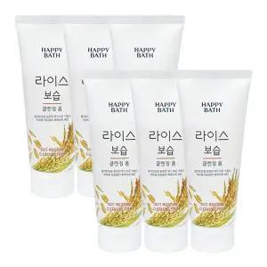 [해피바스]해피바스 라이스 보습 클렌징폼 200g x6