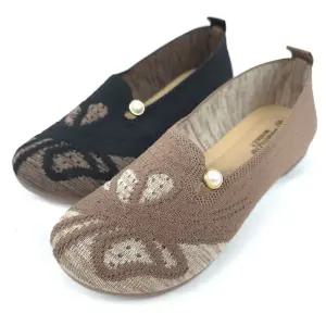 순이의신발장 134g 부드러운 니트 푹신한 쿠션 발편한 여성 로퍼 발볼넓은 여자 단화 신발