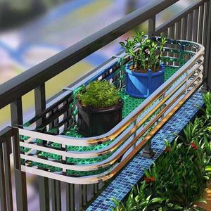 베란다화분걸이 베란다난간화분 304 우드 화분렉 화분진열대