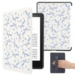 Cozynestcy 귀여운 핑크 나비 프린트 케이스 7인치 킨들 페이퍼화이트(12세대, 2024)용, 킨들 컬러소프트