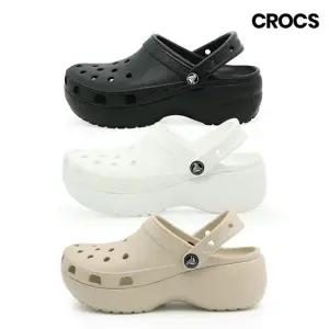 클래식 플랫폼 클로그 본 키높이 플랫폼 샌들 화이트 블랙 3종택일