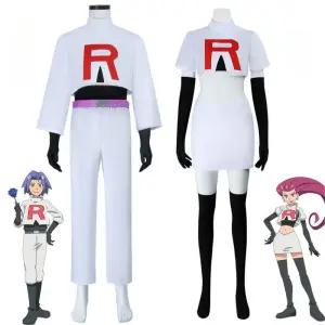 할로윈 의상 포켓몬스터  코스튬 코스프레 로사 로이 로켓단 의상 R단복 세트 JS045
