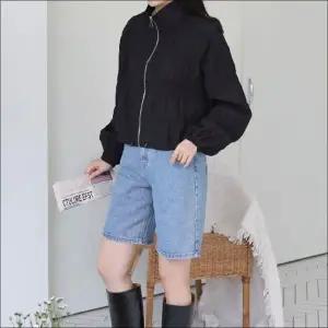 여성 점퍼 간절기 주름 플리츠 집업 점퍼 아우터 숏자켓 4색 (WFK3AQB)