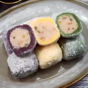 굳지않는 삼색두텁떡 저당떡 쫄깃쫄깃 동부앙금떡 선물떡 30알*60g 1.8kg, 1박스 선물세트 친정 선물세트