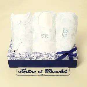 [롯데백화점]타티네쇼콜라 트왈드상하복+턱받이+블랭킷(출산50일백일돌선물세트)TNORXS282M-173