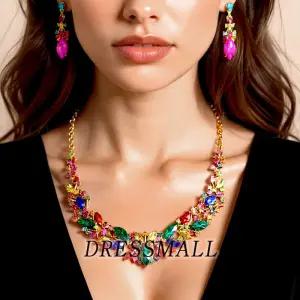 드레스몰 래프니 세트 귀걸이 목걸이 주얼리 큐빅 보석 드롭 댄스 공연