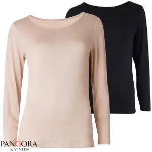 판도라by비비안 폴리스판 기모 여성 라운드 내의 상의 pwi1551n