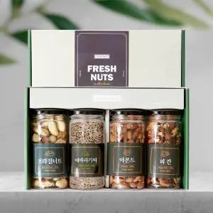 [롯데백화점]친환경팔도 VIP 견과 4종 종합선물세트(브라질너트+해바라기씨+아몬드+피칸)