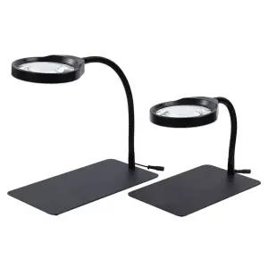 스탠드 확대경 조명 작업대 접이식 고화질 탁상용