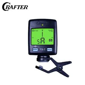 크래프터 TS-7 Pro 크로매틱 헤드스탁 클립 LCD 튜너 기타 베이스 조율기