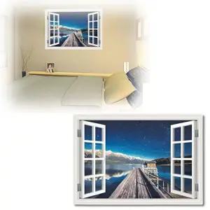 창문그림 3D 벽스티커 거실 학생방 인테리어 시트지 (KYR-WA9CADB)