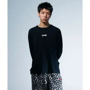 THRASHER 플레임 로고 롱슬리브 블랙