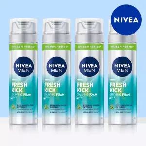 니베아 맨 프레시 킥 쉐이빙폼 200ml 4개