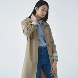 [지센] 후드탈착 벨티드 롱 트렌치 코트 LCCAO229_LK