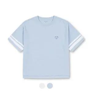 [폴햄키즈][폴햄키즈] 시그니처 여아 아이차 소매테이핑 반팔티_PKE2TS2540