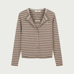 [행텐] 여성 스트라이프 로고 가디건 셋업_102(10560-140-201-45)