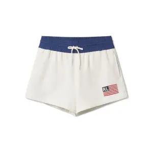 [폴로 랄프 로렌]POLO RALPH LAUREN 5%W 로고 플래그 플리스 드로스트링 쇼트 - 덱워시 화이트 WMPOSHON...