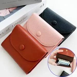 똑딱이 버튼 명함지갑 멀티 미니 간편지갑 명함 케이스 동전 지페 수납 카드 홀더