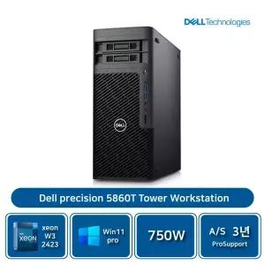 델 프리시전 5860T 워크스테이션 제온 W3-2423 16GB/512GB SSD/A400 4GB/750W/ Win11P AS3년[기본]