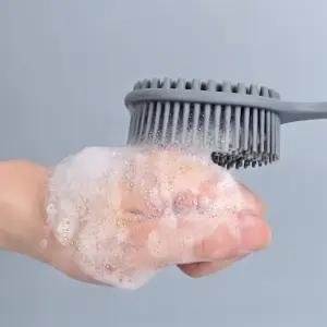 워시 실리콘 양면 바디 소프트 브러쉬, 그레이, 1개