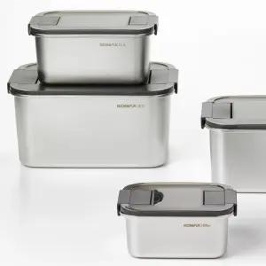 슬라이드 뚜껑 스텐밀폐 SUS304 스텐락 정사각