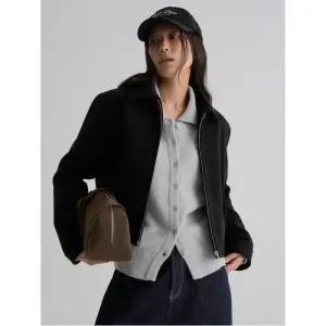 [에잇세컨즈] 스탠 칼라 집업 재킷 - 블랙 (356111CM15)