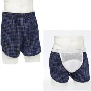 [노인 장기요양 복지용구] 국산 순면 남자 빨이입는요실금팬티 MSIP-002 트렁크 모달 남성용 안심팬티 패드 잔뇨 남성 할아버지 변실금 본인부담금 6%