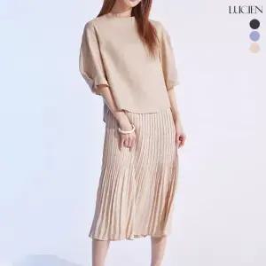 플리츠 레이어드 린넨 원피스 3color)